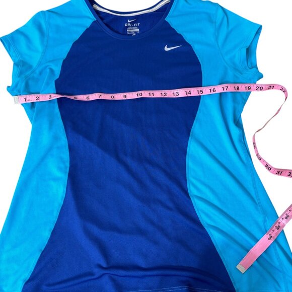 Nike Dri Fit T-Shirt Two Tone Blue Size XL - Picture 4 of 9